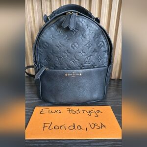 Louis Vuitton Sorbonne Monogram Empreinte Leather Backpack Black Noir